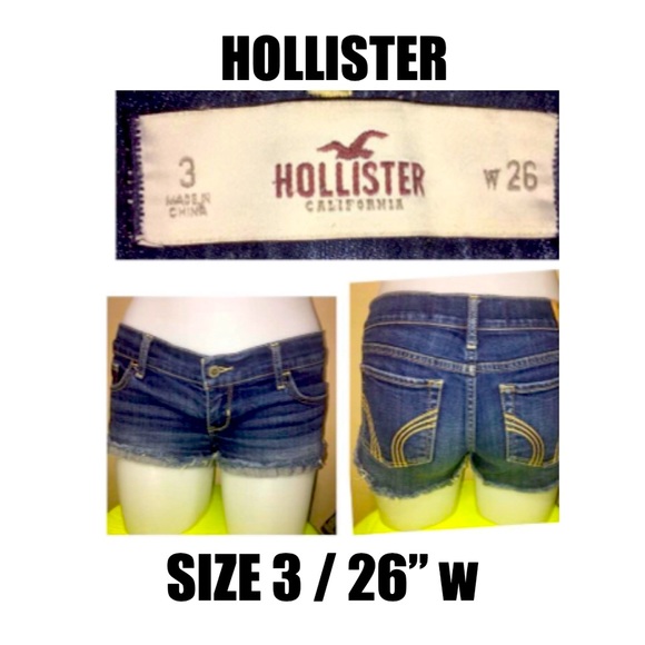 ❌❌NOT FOR SALE❌❌HOLLISTER JEAN DENIM SHORTS SIZE 3/26” W NEW NWOT - Picture 1 of 11